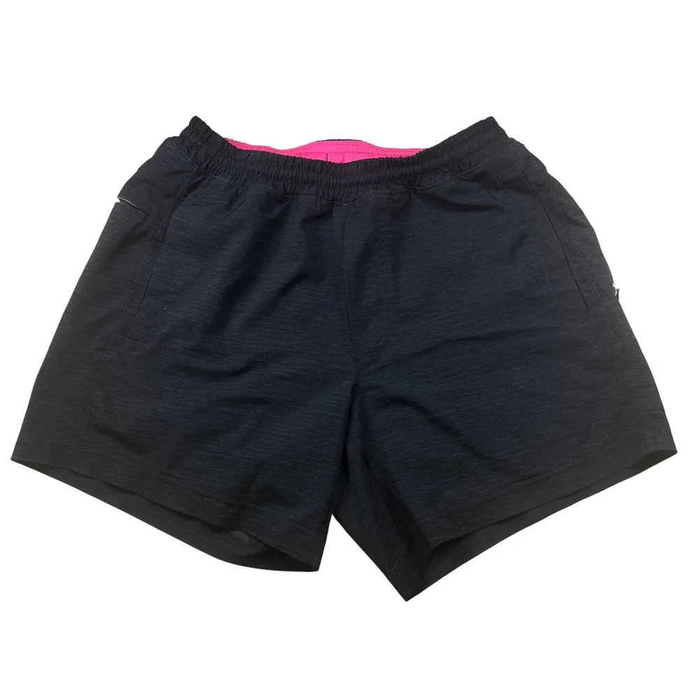 Birddogs Gym Shorts Mens M The Shortal Kombats Black Pink Liner Performance - Picture 1 of 10